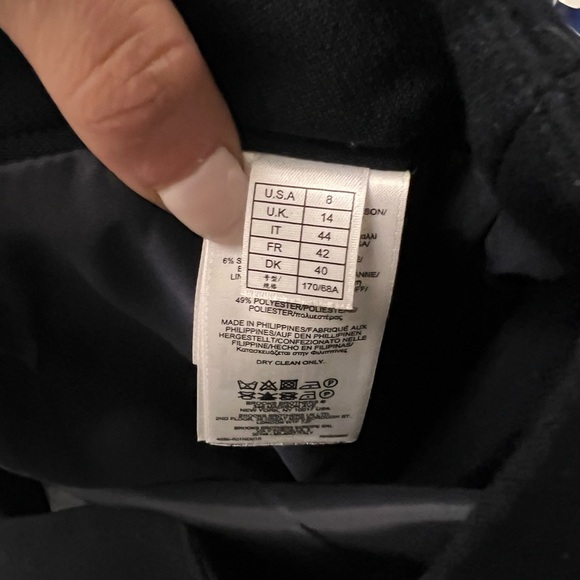 Brooks Brothers Red Fleece Wool Ruffled Skirt - Navy Blue - Size 8 - Picture 6 of 11